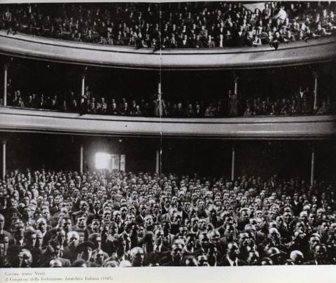 Teatro Verdo. Congreso Anarquista de Carrara, 1949. Fondo FAI
